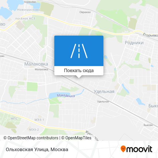 Карта Ольховская Улица