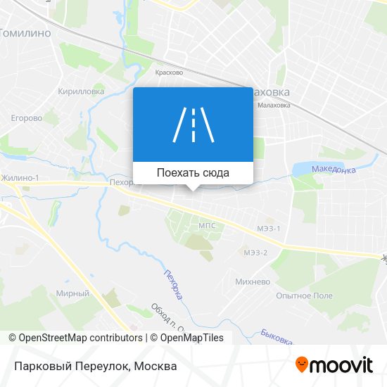 Карта Парковый Переулок