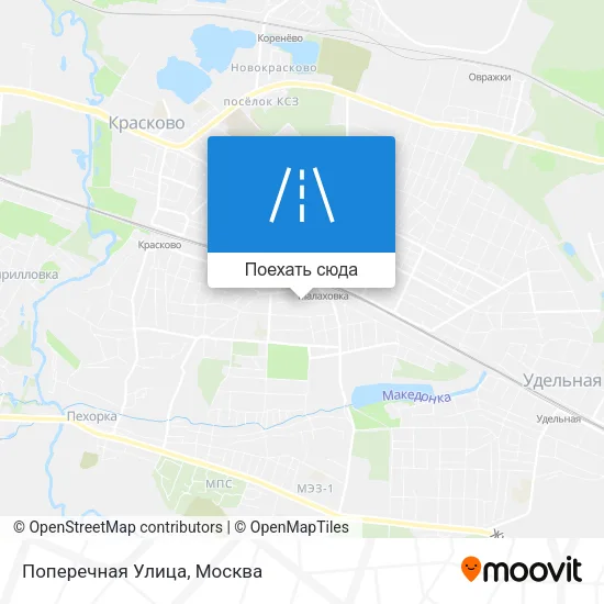 Карта Поперечная Улица