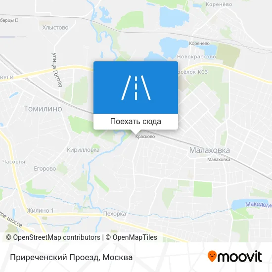 Карта Приреченский Проезд