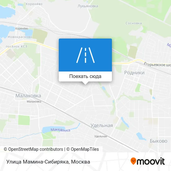 Карта Улица Мамина-Сибиряка