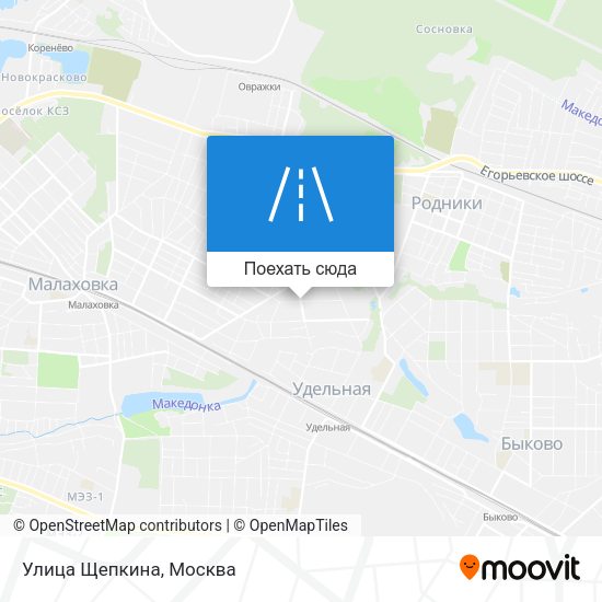 Карта Улица Щепкина