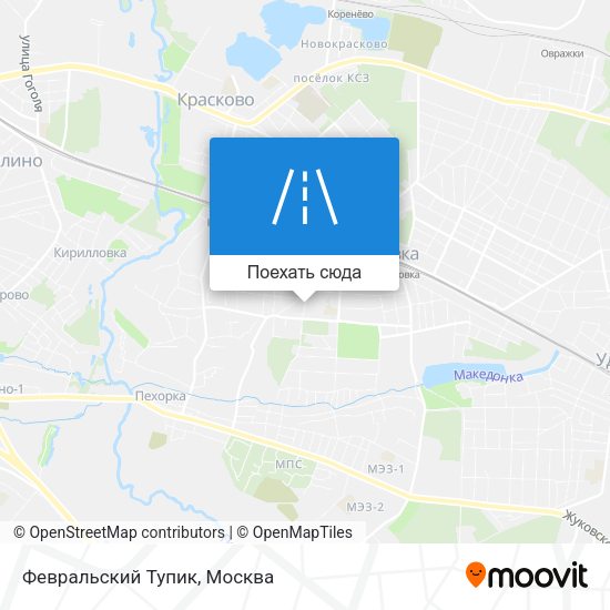 Карта Февральский Тупик