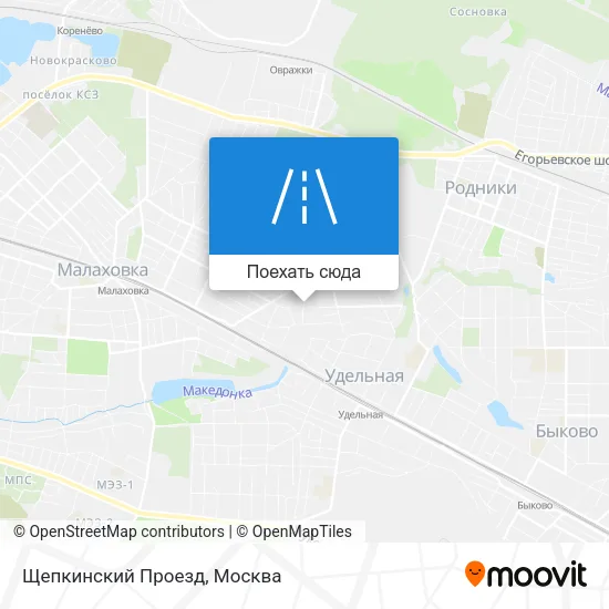Карта Щепкинский Проезд