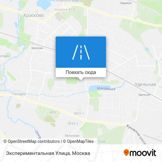 Карта Экспериментальная Улица