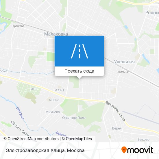 Карта Электрозаводская Улица
