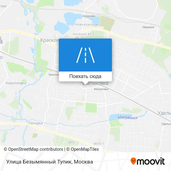 Карта Улица Безымянный Тупик