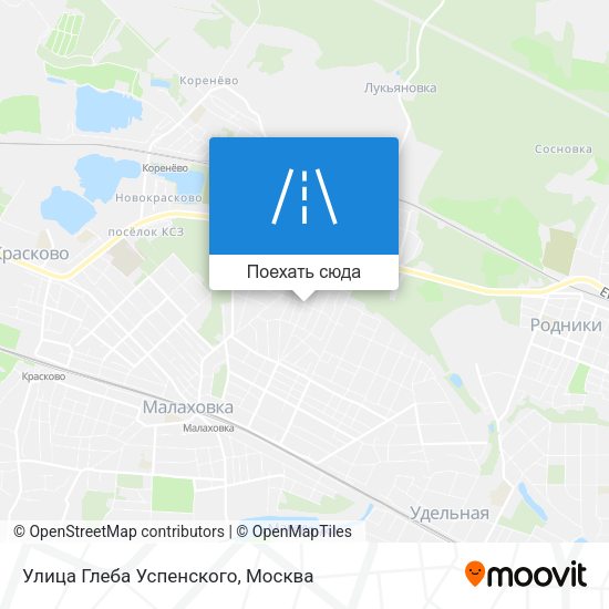 Карта Улица Глеба Успенского