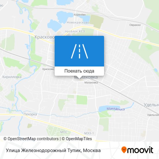 Карта Улица Железнодорожный Тупик