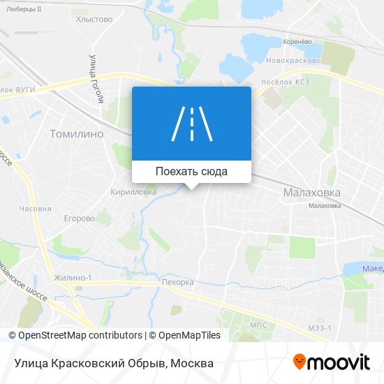 Карта Улица Красковский Обрыв