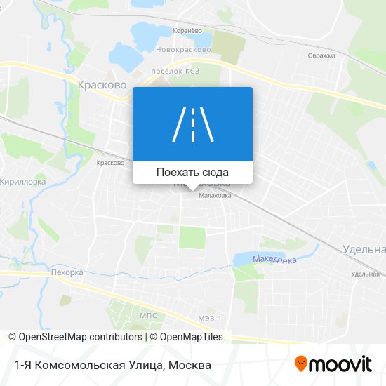 Карта 1-Я Комсомольская Улица
