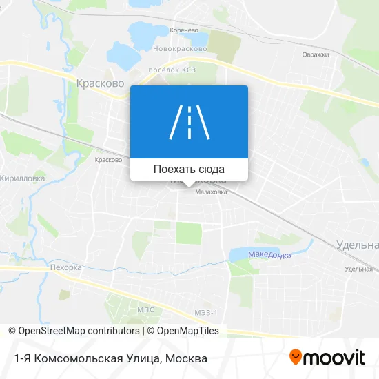 Карта 1-Я Комсомольская Улица