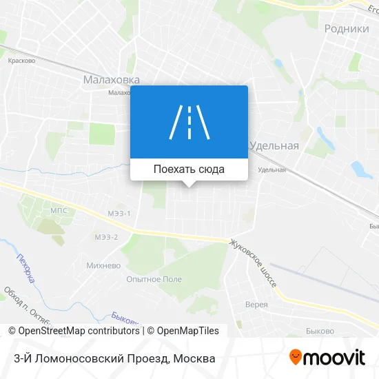Карта 3-Й Ломоносовский Проезд