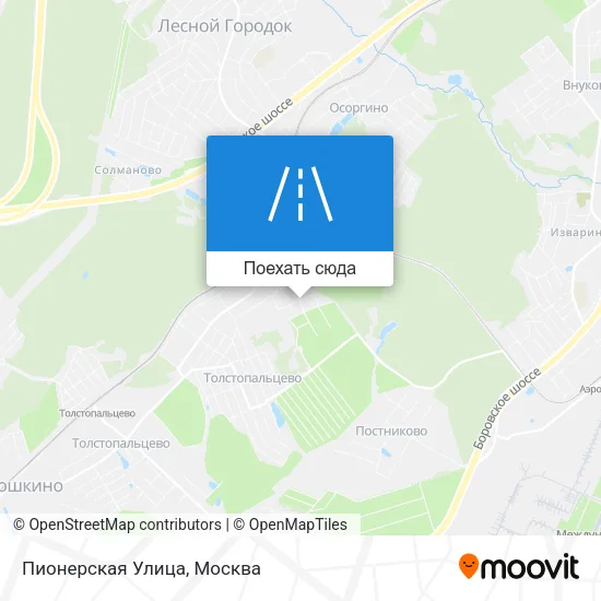 Карта Пионерская Улица