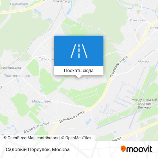 Карта Садовый Переулок