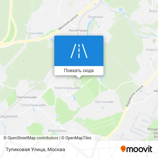 Карта Тупиковая Улица