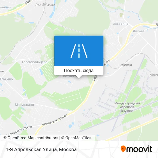 Карта 1-Я Апрельская Улица