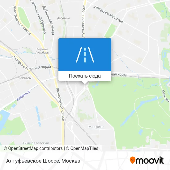 Карта Алтуфьевское Шоссе