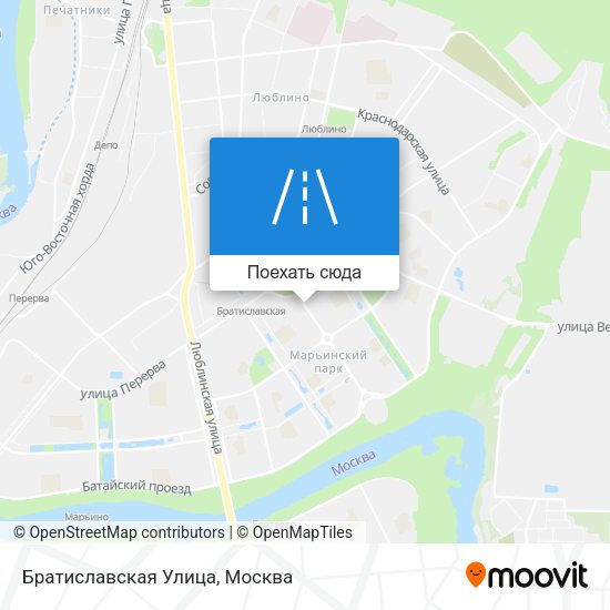 Карта Братиславская Улица
