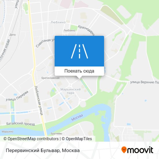 Карта Перервинский Бульвар