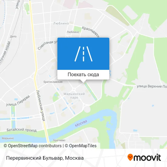Карта Перервинский Бульвар