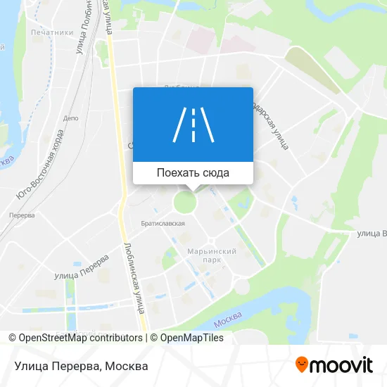 Карта Улица Перерва