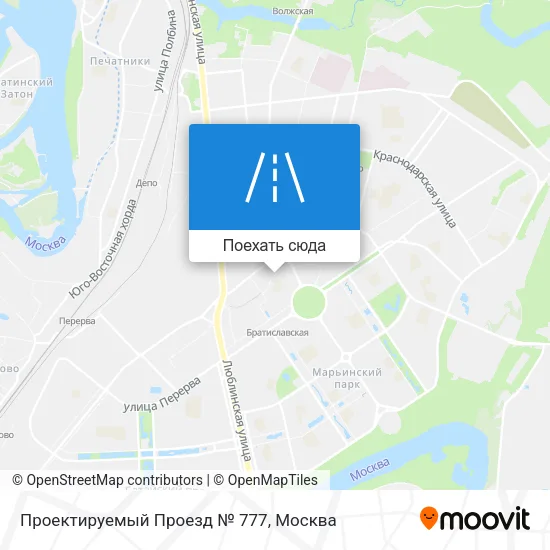 Карта Проектируемый Проезд № 777