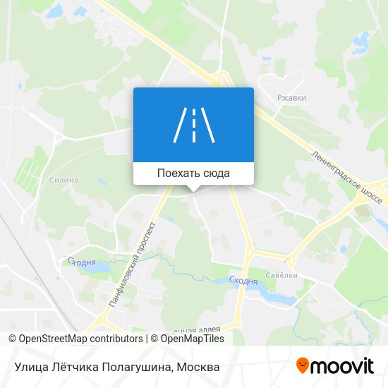 Карта Улица Лётчика Полагушина