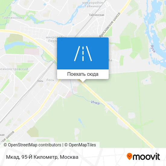 Карта Мкад, 95-Й Километр