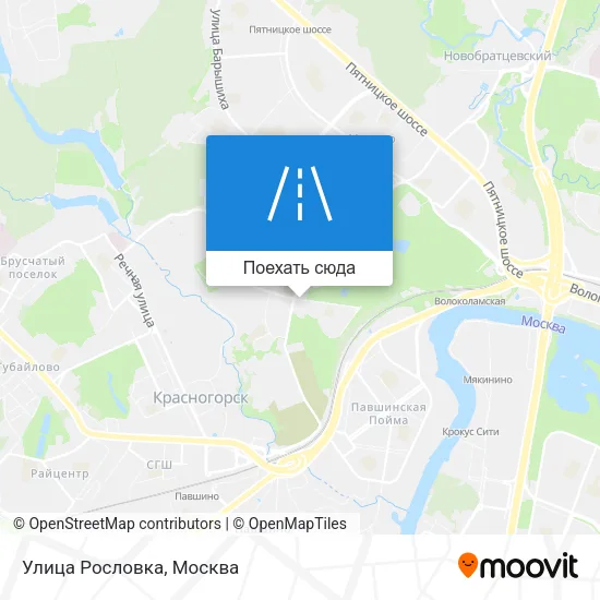 Карта Улица Рословка