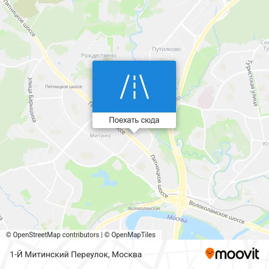 Карта 1-Й Митинский Переулок