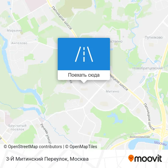 Карта 3-Й Митинский Переулок