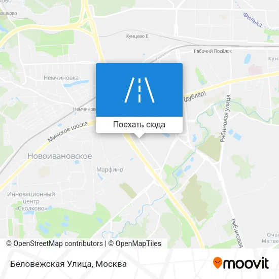 Карта Беловежская Улица