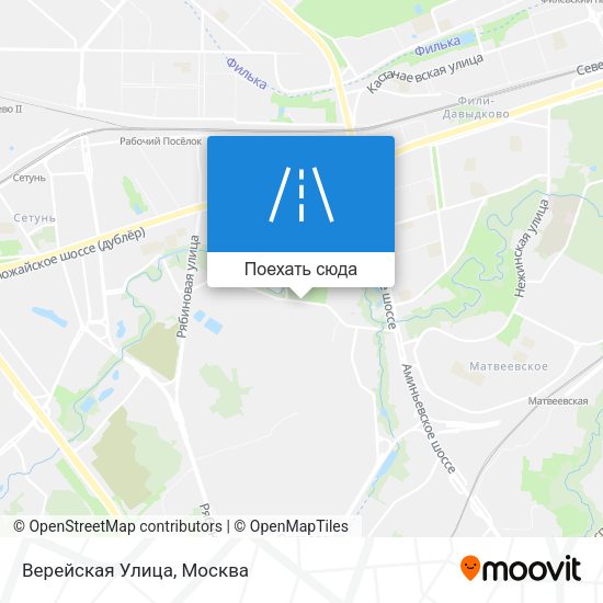 Карта Верейская Улица