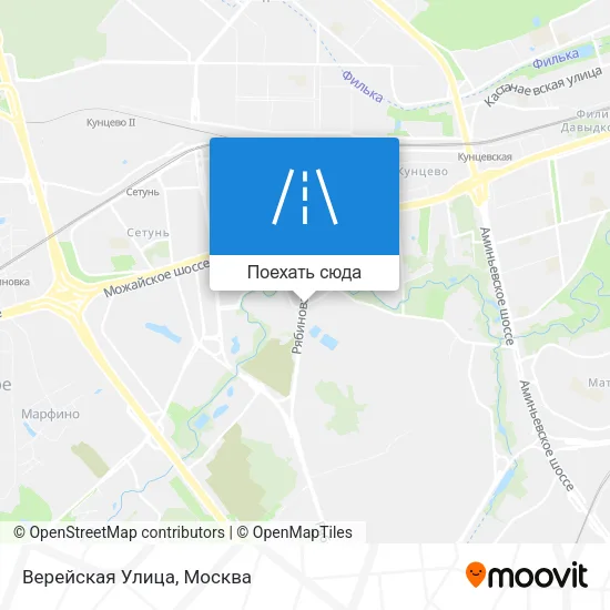 Карта Верейская Улица