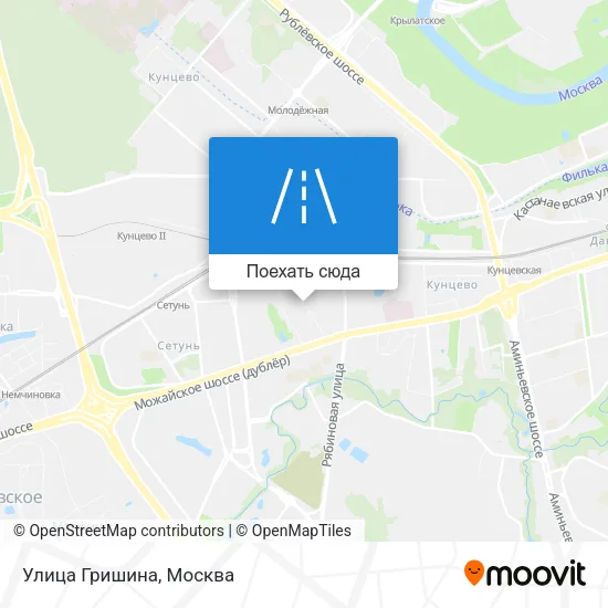Карта Улица Гришина