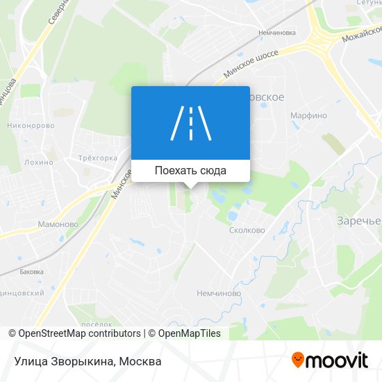 Карта Улица Зворыкина