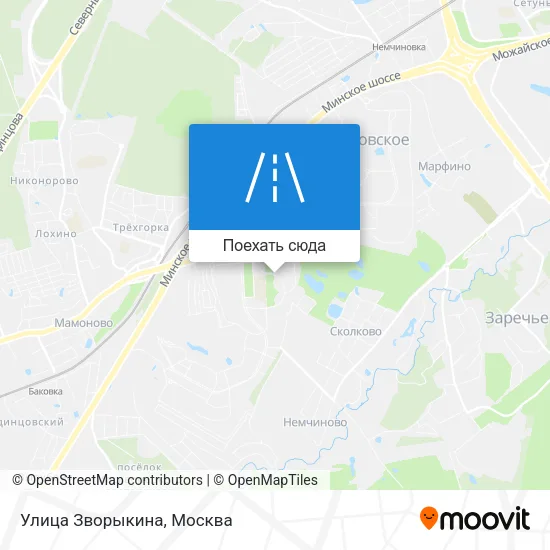 Карта Улица Зворыкина
