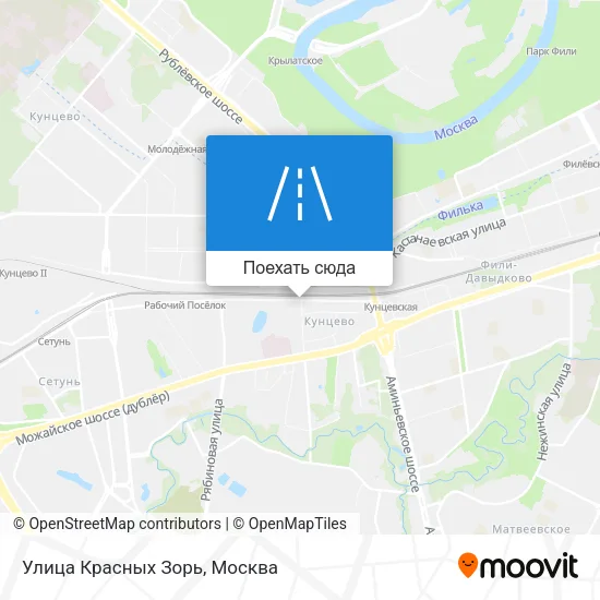 Карта Улица Красных Зорь