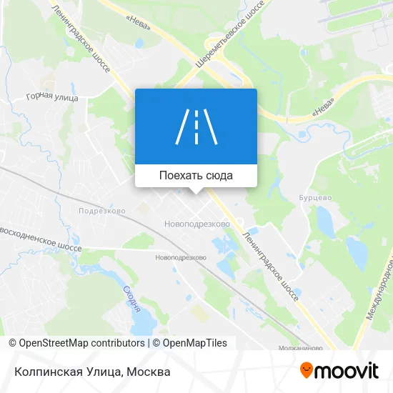 Карта Колпинская Улица