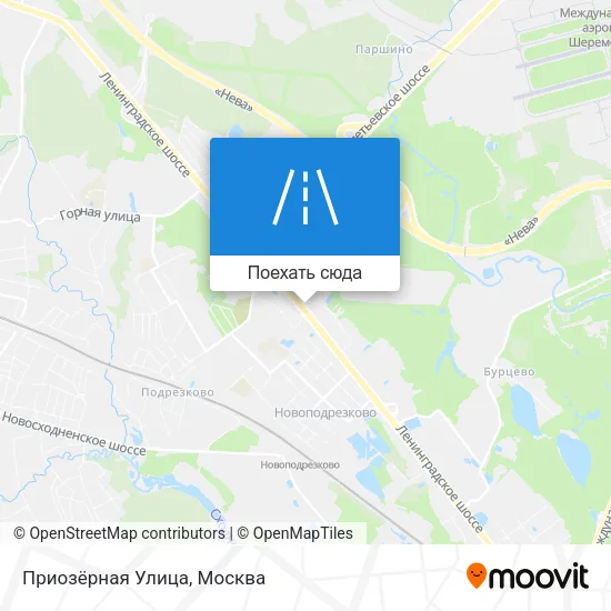 Карта Приозёрная Улица