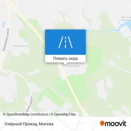 Карта Озёрный Проезд