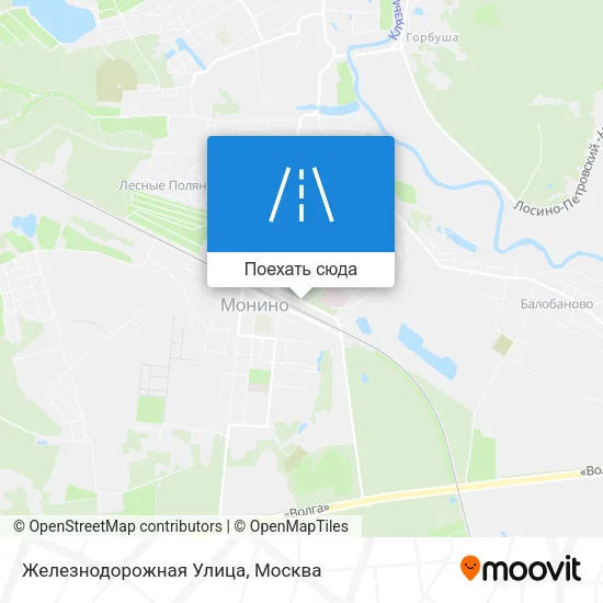 Карта Железнодорожная Улица