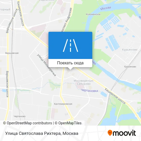 Карта Улица Святослава Рихтера
