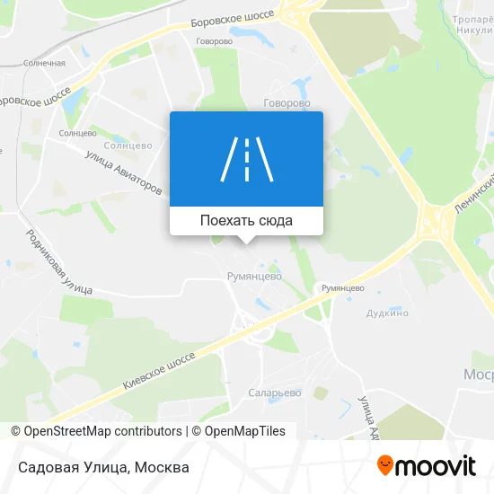 Карта Садовая Улица