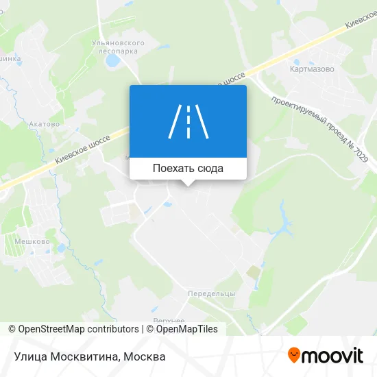 Карта Улица Москвитина