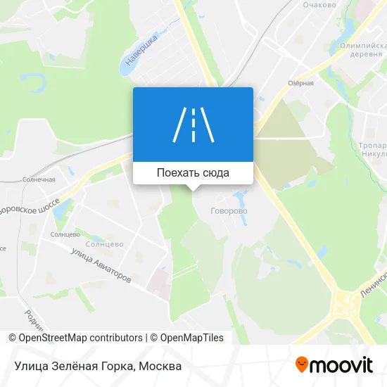 Карта Улица Зелёная Горка