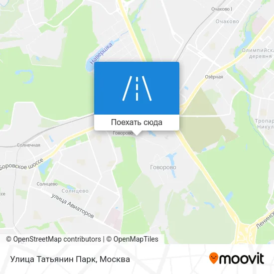 Карта Улица Татьянин Парк