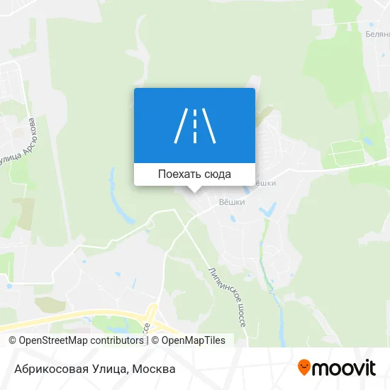 Карта Абрикосовая Улица