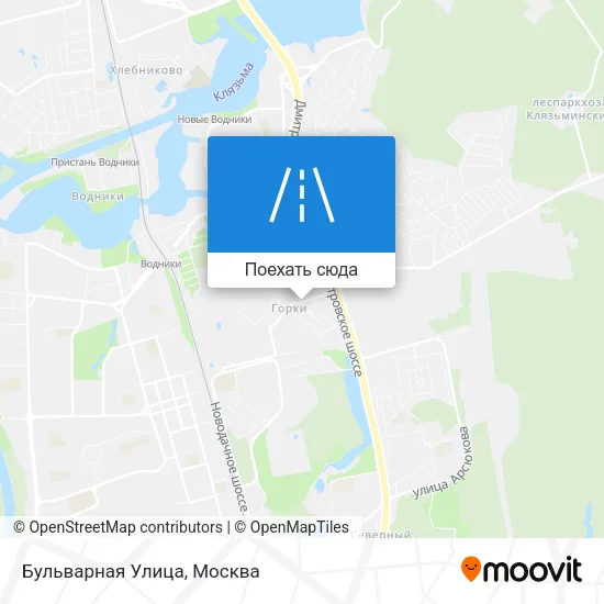 Карта Бульварная Улица